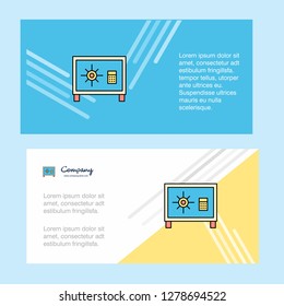 Locker abstract corporate business banner template, horizontal advertising business banner.