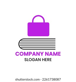 Locker Book Logo Design Concept With Book and Lock Icon Template