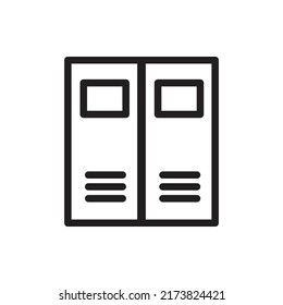 Locker Cabinet education line icon Logo Illustration Vector isolated, education icon-set, suitable for web design, logo and app.