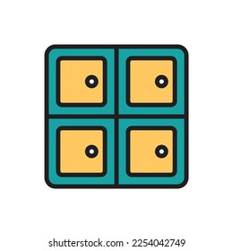 Ilustración vectorial de icono de gabinete de Locker