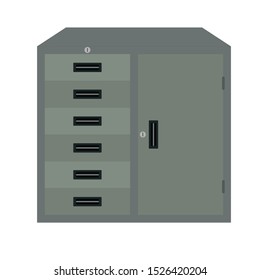 Locker cabinet storage isoleted. Flat design vecter illustration.