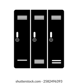 Locker cabinets icon transparent vector illustration, pictogram isolated on white background. color editable