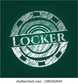 Locker with chalkboard texture. Vector Illustration. Detailed.