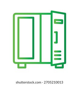 Icono del Vector de la ilustración del gradiente del color del armario que puede modificar o editar fácilmente 