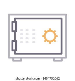locker colour line vector icon