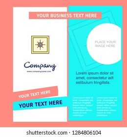 Locker  Company Brochure Template. Vector Busienss Template