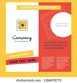 Locker Company Brochure Template. Vector Busienss Template