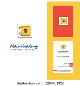 Locker Creative Logo and business card. vertical Design Vector