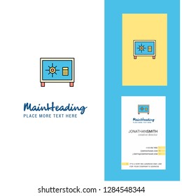 Locker Creative Logo and business card. vertical Design Vector
