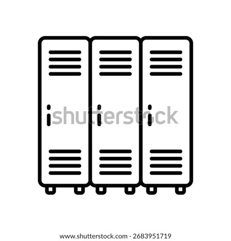 Locker cupboard icon for storing student or employee items