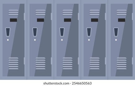 locker design illustration for study room