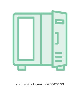 Icono de línea de duotono de armario, Vector, píxel perfecto, archivo de ilustración 