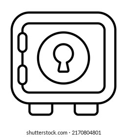 icono de línea de vectores relacionados con financiación de locker. Pixel de Stroke Editable Perfecto.
