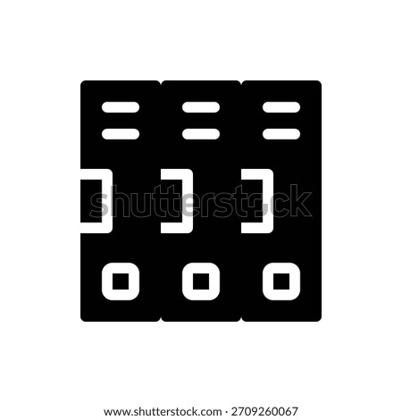 Locker Glyph Icon. Locker Icon