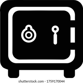 Locker Icon, Ark, Safe Box, Black Color