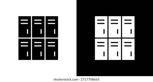 Pictograma plano negro icono de armario. Para gráficos y Diseño web.