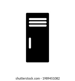Locker icon. Black icon. Vector illustration. Locker in school.