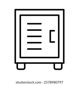 Locker icon Black and white logo