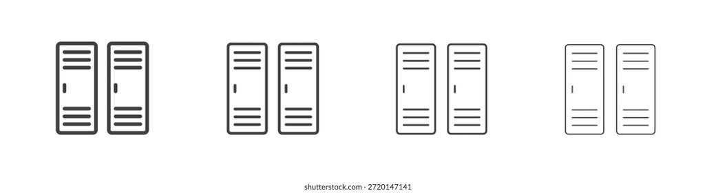 Concepto de icono de armario Linear Pictogram. Ilustración de elemento simple.