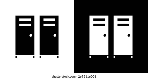 Concepto de icono de armario. icono de silueta.