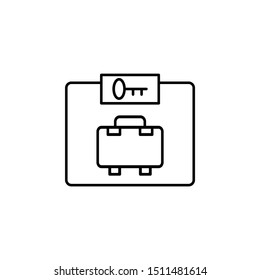 Locker icon. Element of public services thin line icon