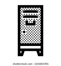Locker. Icon Filled with Dots.