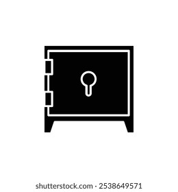 locker icon flat line symbol set.
