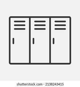 Locker icon isolated flat design vector illustration on white background.