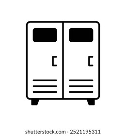 Locker icon isolated on a white background. Vector illustration.