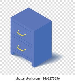 Locker icon. Isometric illustration of locker vector icon for web