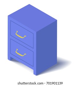 Locker icon. Isometric illustration of locker vector icon for web