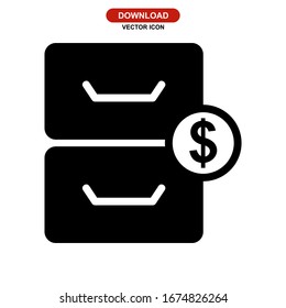 locker icon or logo isolated sign symbol vector illustration - high quality black style vector icons
