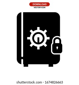 locker icon or logo isolated sign symbol vector illustration - high quality black style vector icons
