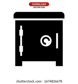 locker icon or logo isolated sign symbol vector illustration - high quality black style vector icons

