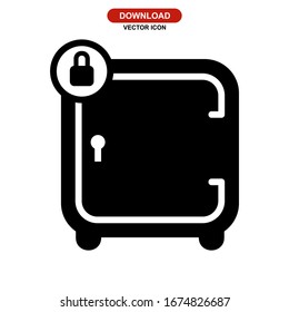 locker icon or logo isolated sign symbol vector illustration - high quality black style vector icons
