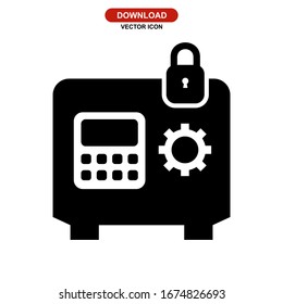 icono de bloqueo o logotipo símbolo de signo aislado ilustración vectorial - iconos vectoriales de estilo negro de alta calidad
