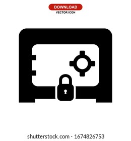 locker icon or logo isolated sign symbol vector illustration - high quality black style vector icons
