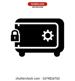 locker icon or logo isolated sign symbol vector illustration - high quality black style vector icons
