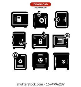icono del locker o logotipo símbolo de signo aislado ilustración vectorial - Colección de iconos vectoriales de estilo negro de alta calidad
