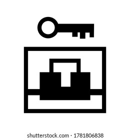 Locker icon or logo isolated sign symbol vector illustration - high quality black style vector icons
