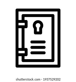 locker icon or logo isolated sign symbol vector illustration - high quality black style vector icons
