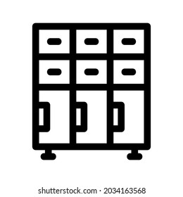locker icon or logo isolated sign symbol vector illustration - high quality black style vector icons

