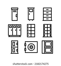 locker icon or logo isolated sign symbol vector illustration - Collection of high quality black style vector icons
