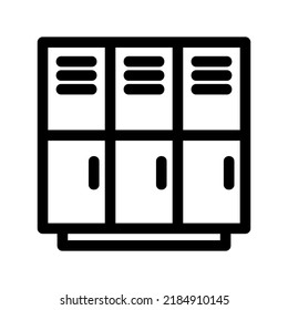 locker icon or logo isolated sign symbol vector illustration - high quality black style vector icons
