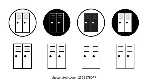 Locker icon logo set vector