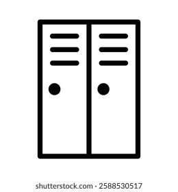 Locker icon logo sign set vector outline