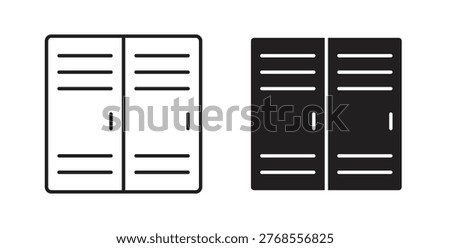 Locker icon on white background. icon set