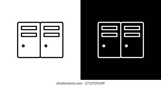 Icono del armario, muestra del Vector del contorno, Descarga del diseño del logotipo
