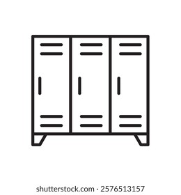 Locker icon Outline vector for web ui