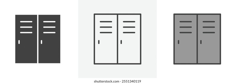 Locker icon pack. Vector illustration. EPS10